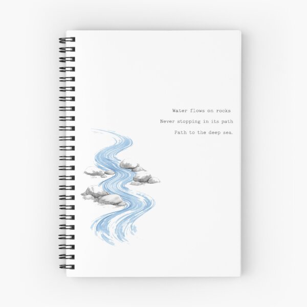 Item preview, Flowing River Haiku - Zen Stream Water Poetry designed and sold by Antonrec86.