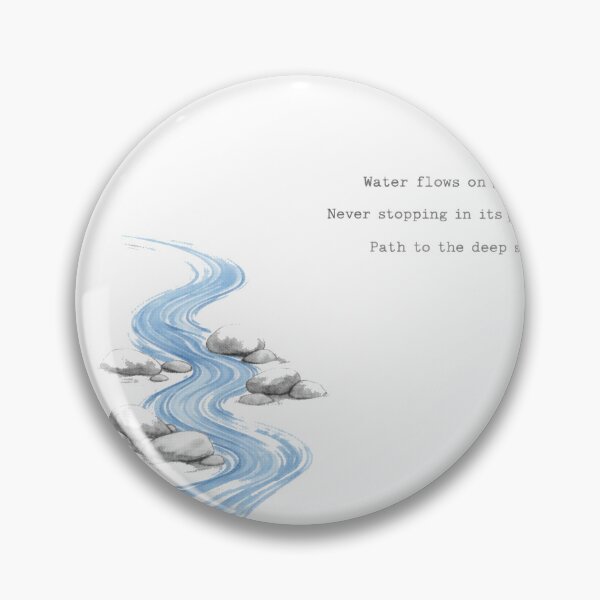 Item preview, Flowing River Haiku - Zen Stream Water Poetry designed and sold by Antonrec86.