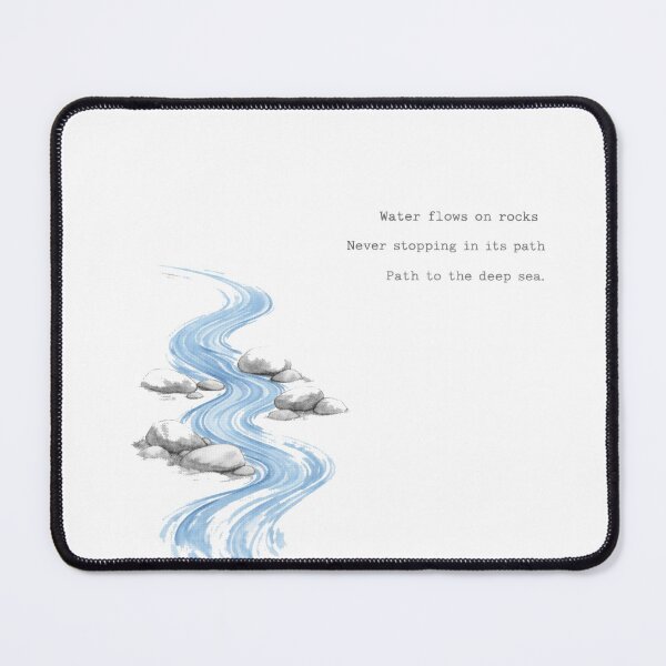 Item preview, Flowing River Haiku - Zen Stream Water Poetry designed and sold by Antonrec86.