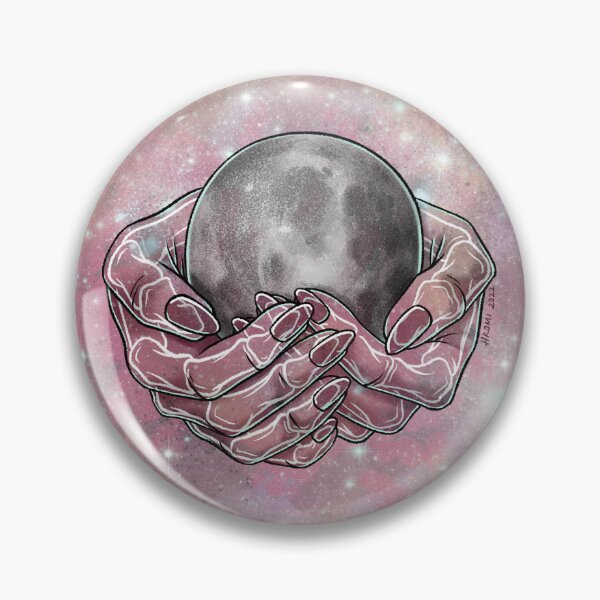 Item preview, Moon in Skeletal Hands Illustration (V2) designed and sold by Studio Hromi LLC.