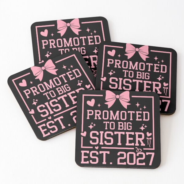 Item preview, Promoted to Big Sister 2027 Cute Bow Sibling Announcement  designed and sold by THREE LITTLE BEANS.