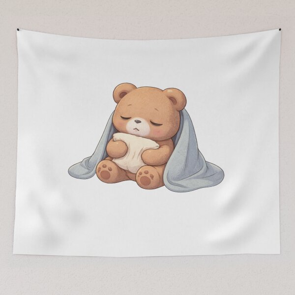 Item preview, Sleepy Bear | Cute Kawaii Aesthetic | Cozy Tired Mood Design designed and sold by The Mood Index.
