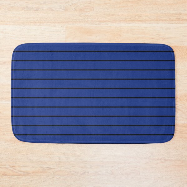 Item preview, Royal Blue And Black horizontal Pinstripes Pattern designed and sold by pattern-archive.