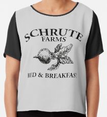 Schrute Farms - Bed and Breakfast - Logo - The Office Chiffon Top
