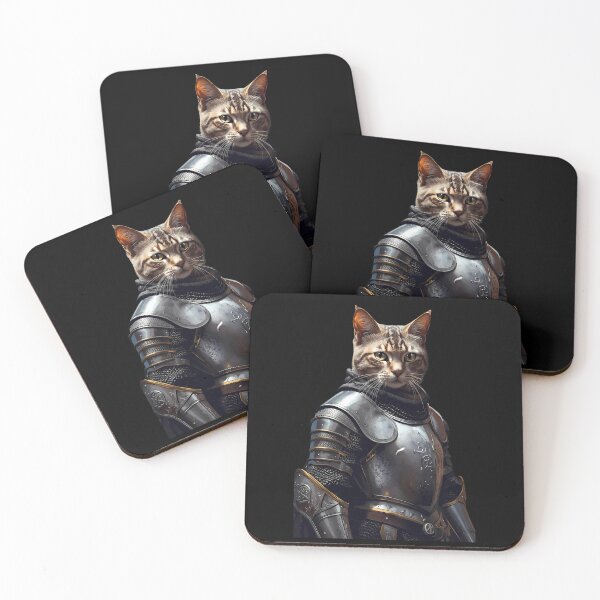 Item preview, Medieval Warrior Cat Fantasy Art designed and sold by Quotable Gear.