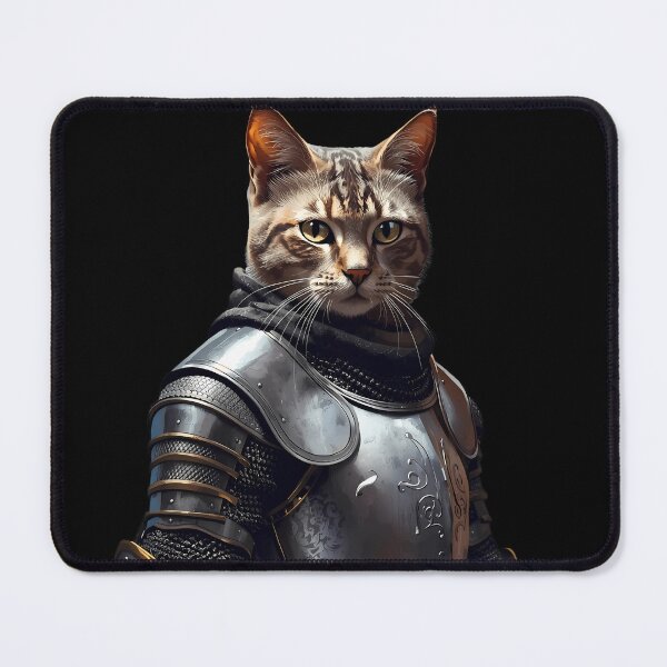 Item preview, Medieval Warrior Cat Fantasy Art designed and sold by Quotable Gear.
