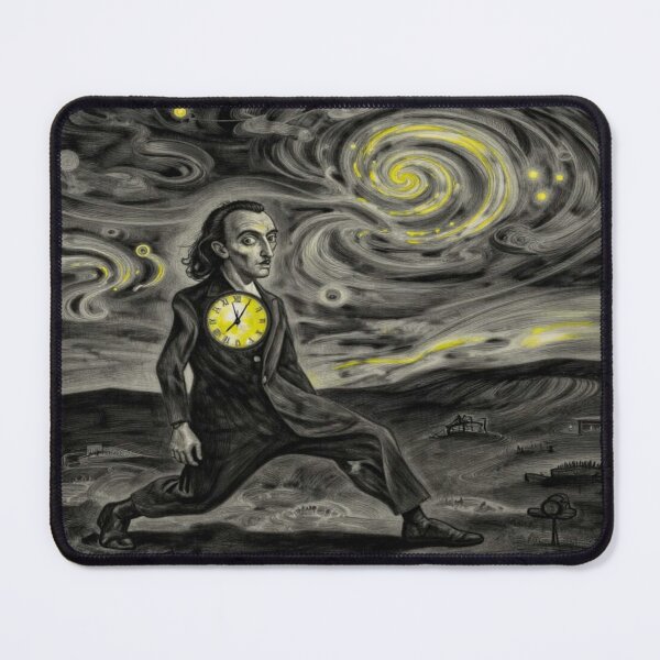 Item preview, Surreal Timekeeper Dreamscape with Cosmic Spirals and Symbolic Night Sky designed and sold by FotoworldEdel.