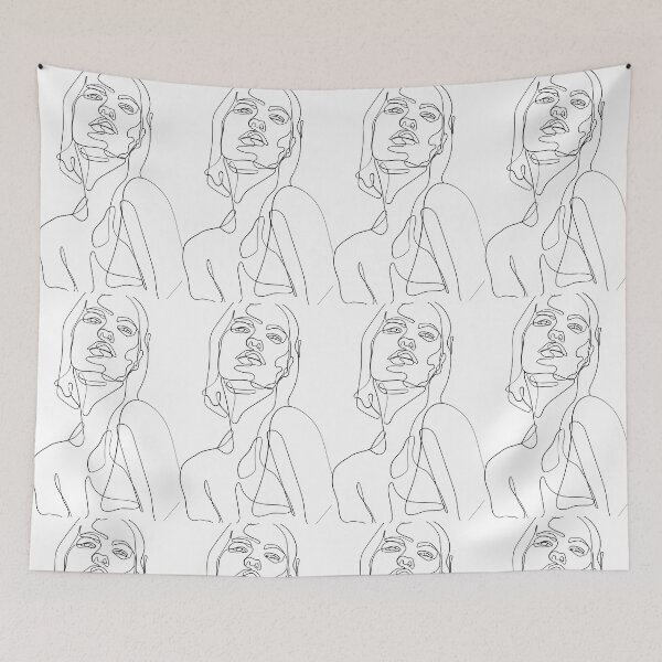 Item preview, Minimalist Continuous Line Drawing Female Portrait designed and sold by meri3465.