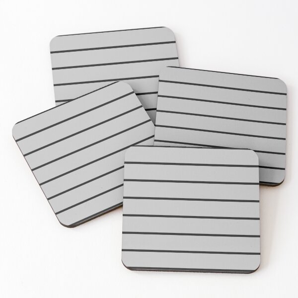 Item preview, Silver And Black horizontal Pinstripes Pattern designed and sold by pattern-archive.