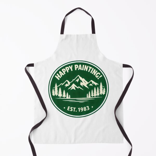 Item preview, Happy Painting Mountain Badge and Wilderness Scene designed and sold by SplashTastic.