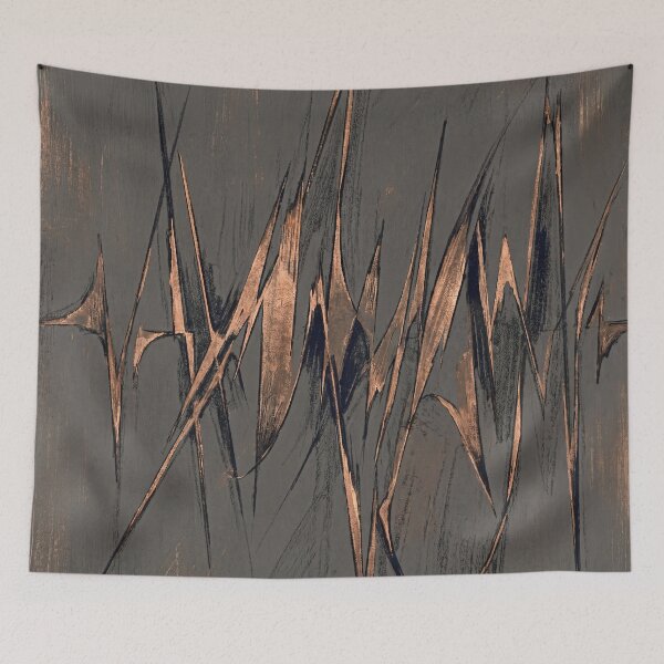 Item preview, Copper Waveform Spikes – Metallic Abstract Energy Art designed and sold by Printpix.