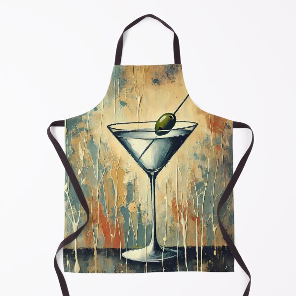Item preview, Mid Century Modern Mixed Media Martini Art designed and sold by Lee Hiller Designs.