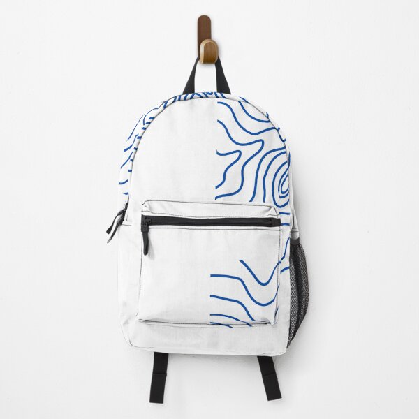 Item preview, Blue Topographic Map Contour Lines Pattern designed and sold by meri3465.
