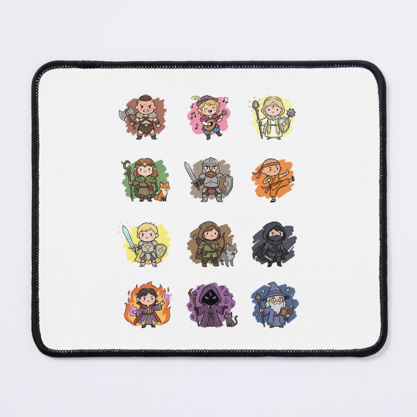 Item preview, Cute Fantasy RPG Characters Tabletop Roleplaying Party Shirt designed and sold by Fenay Designs.