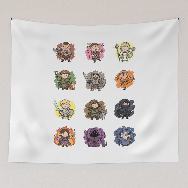Item preview, Cute Fantasy RPG Characters Tabletop Roleplaying Party Shirt designed and sold by Fenay Designs.
