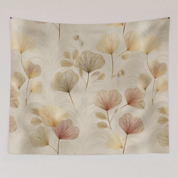 Item preview, Golden Ginkgo Waves  designed and sold by AquamaraArt.