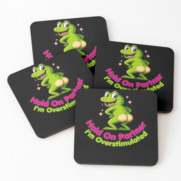 Item preview, Overstimulated Frog Chaos Meme – Hold On Partner I’m Overstimulated designed and sold by StaticMood.