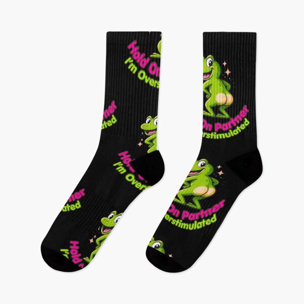 Item preview, Overstimulated Frog Chaos Meme – Hold On Partner I’m Overstimulated designed and sold by StaticMood.