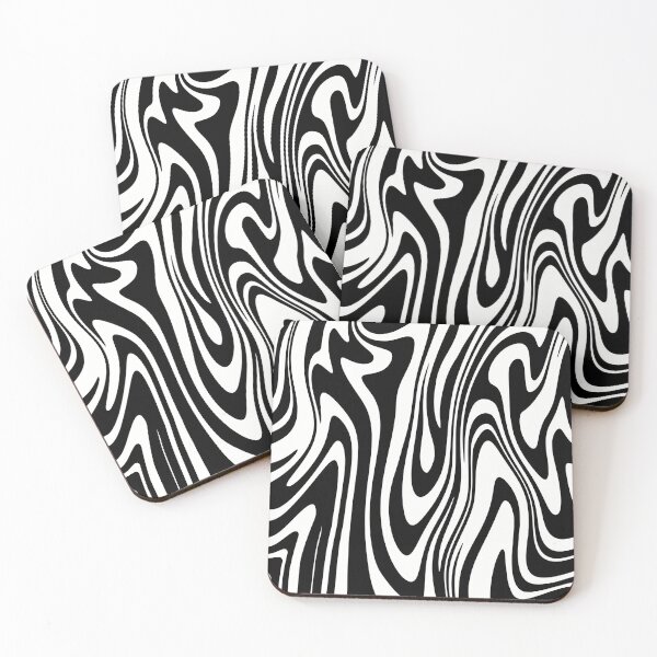 Item preview, Black and White Zebra Abstract Liquid Swirl Design designed and sold by Nesstitches.