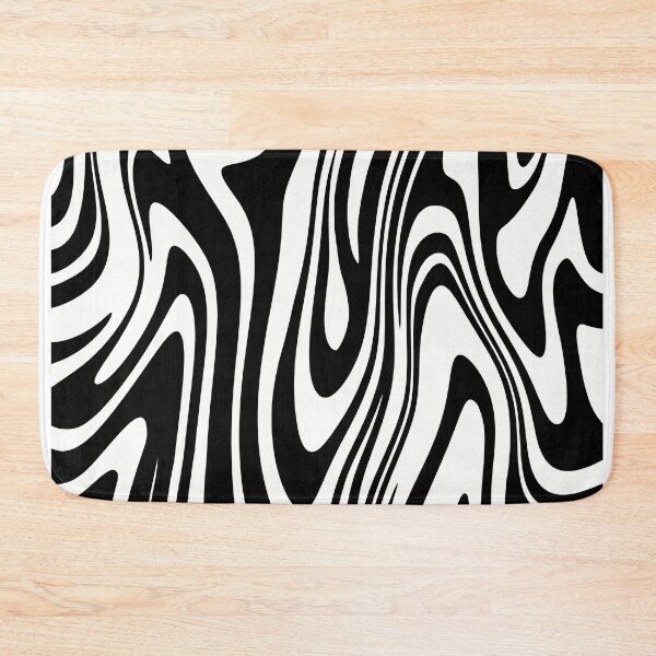 Item preview, Black and White Zebra Abstract Liquid Swirl Design designed and sold by Nesstitches.