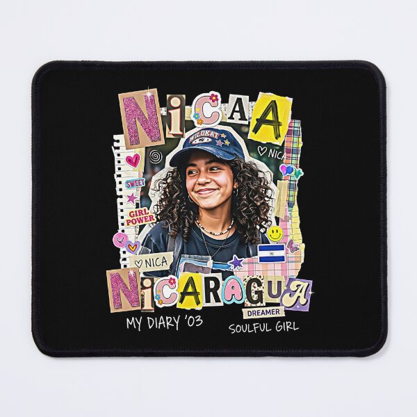 Item preview, Nicaragua Nica Girl Scrapbook Art Print designed and sold by graphixpolash.