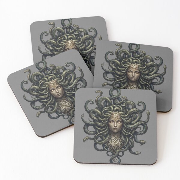 Item preview, Ancient Greek Mythology Medusa Gold & Black designed and sold by Remix Vision.