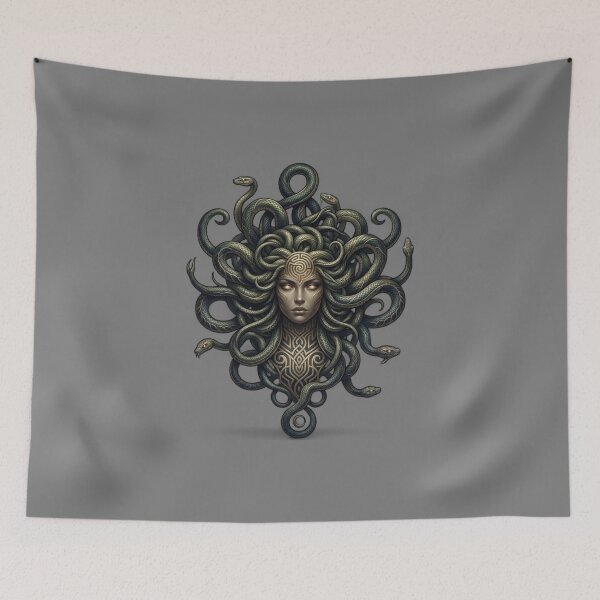 Item preview, Ancient Greek Mythology Medusa Gold & Black designed and sold by Remix Vision.