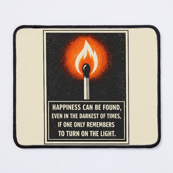 Item preview, Vintage Matchstick Happiness Light Quote Shirt designed and sold by agearb.