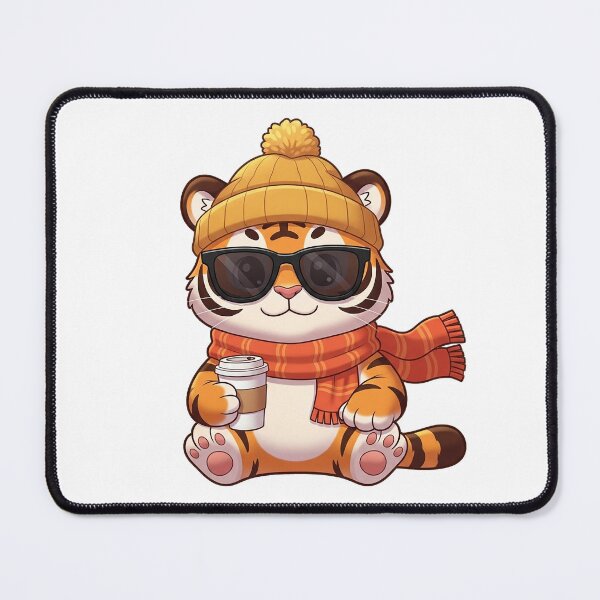 Item preview, Cute Tiger With Coffee designed and sold by Itsjustfender.