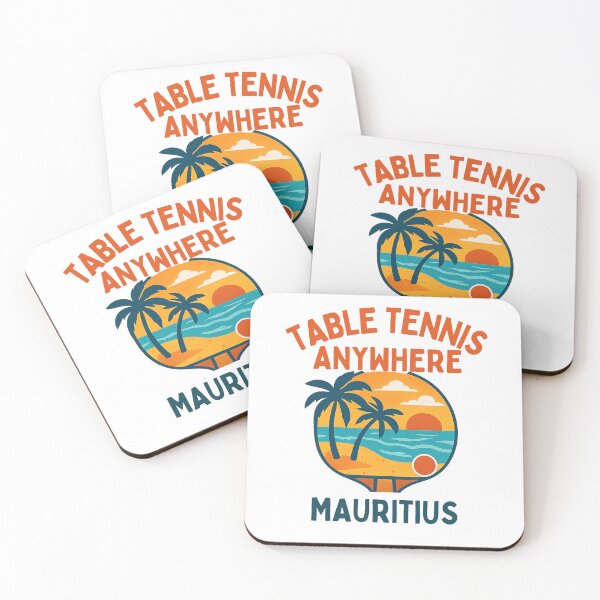 Item preview, Mauritius Table Tennis Anywhere – Tropical Indian Ocean Sunset Ping Pong Gift Tee designed and sold by OhMyPingCo.