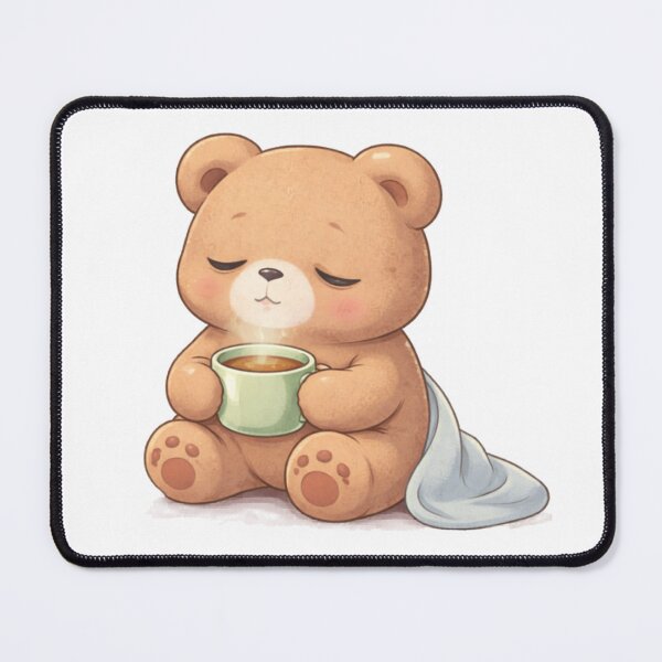 Item preview, Cozy Tea Bear | Cute Kawaii Aesthetic | Self Care Relaxing Mood Design designed and sold by The Mood Index.