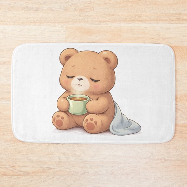 Item preview, Cozy Tea Bear | Cute Kawaii Aesthetic | Self Care Relaxing Mood Design designed and sold by The Mood Index.