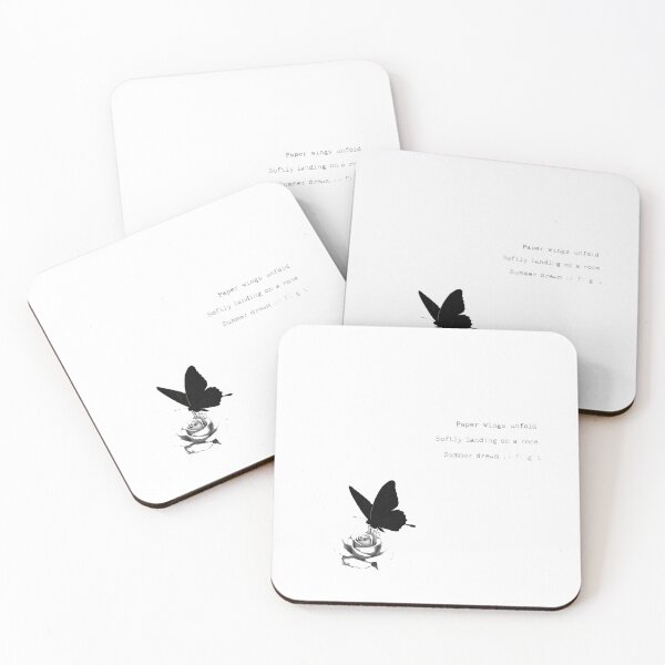 Item preview, Butterfly Flight Haiku - Summer Dream Poetry Art designed and sold by Antonrec86.