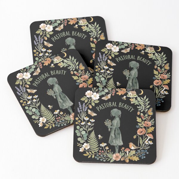 Item preview, Pastoral Beauty Floral Wreath Girl Silhouette  designed and sold by graphixpolash.