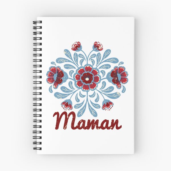Item preview, Retro Folk Art Maman Floral Design - Vintage Boho Flowers French Mother Gift designed and sold by LaPolilladPapel.