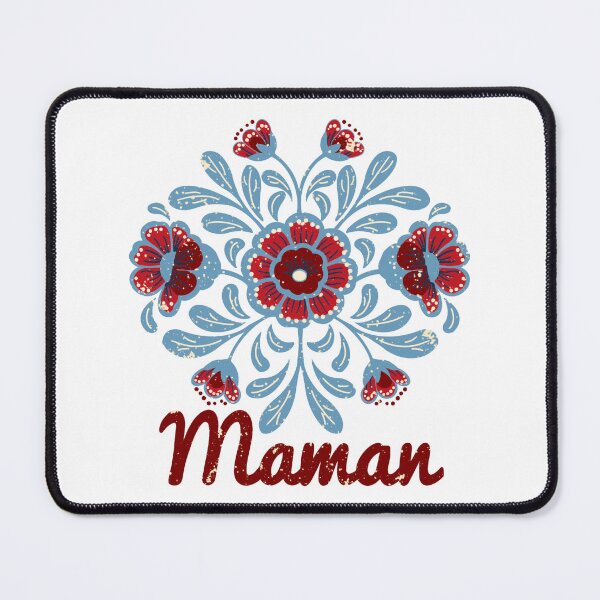 Item preview, Retro Folk Art Maman Floral Design - Vintage Boho Flowers French Mother Gift designed and sold by LaPolilladPapel.