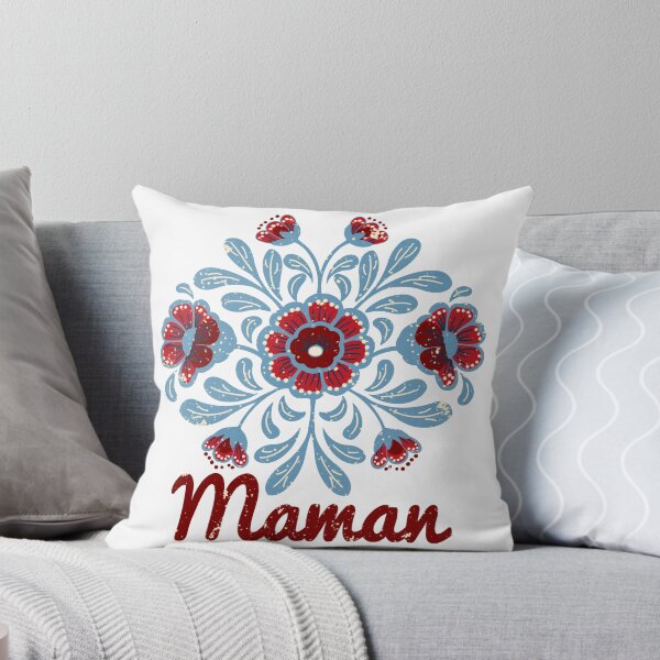 Item preview, Retro Folk Art Maman Floral Design - Vintage Boho Flowers French Mother Gift designed and sold by LaPolilladPapel.