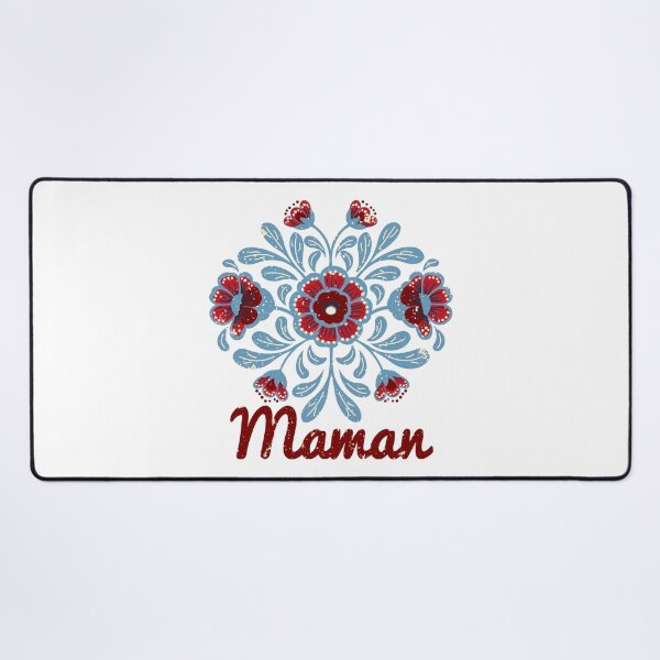 Item preview, Retro Folk Art Maman Floral Design - Vintage Boho Flowers French Mother Gift designed and sold by LaPolilladPapel.