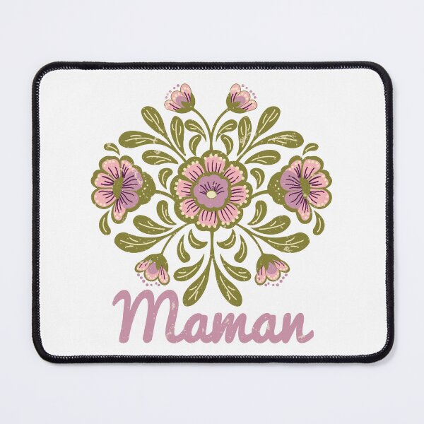 Item preview, Retro Folk Art Maman Floral Design - Vintage Boho Flowers French Mother Gift designed and sold by LaPolilladPapel.