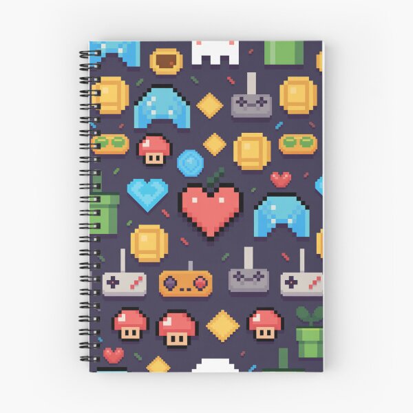 Item preview, Pixel Art Retro Gaming Seamless Pattern – 8-Bit Icons designed and sold by Midnight Veil Designs.