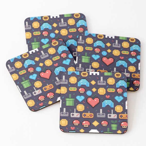 Item preview, Pixel Art Retro Gaming Seamless Pattern – 8-Bit Icons designed and sold by Midnight Veil Designs.