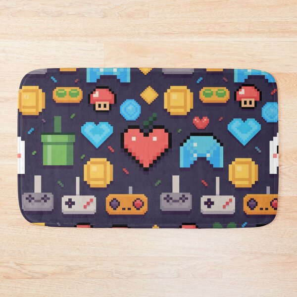 Item preview, Pixel Art Retro Gaming Seamless Pattern – 8-Bit Icons designed and sold by Midnight Veil Designs.