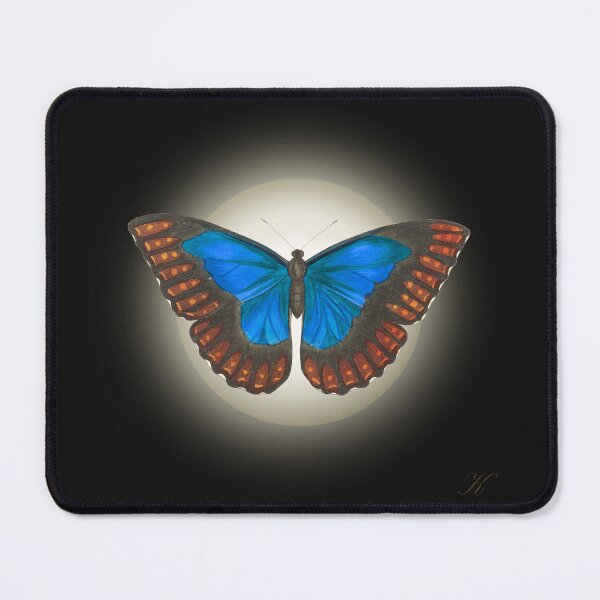 Item preview, Illuminated — Blue and Rust Butterfly Vintage Natural History Art designed and sold by KittenAndCo.
