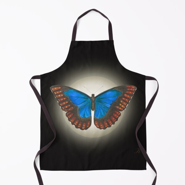 Item preview, Illuminated — Blue and Rust Butterfly Vintage Natural History Art designed and sold by KittenAndCo.