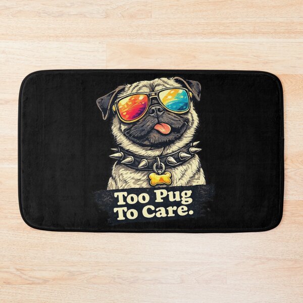 Item preview, Too Pug To Care – Funny Sarcastic Pug with Sunglasses designed and sold by UnicornDreamers.