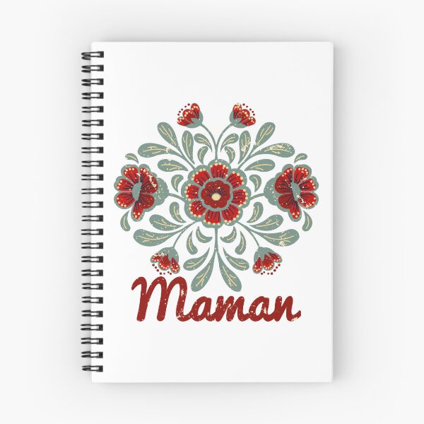Item preview, Retro Folk Art Maman Floral Design - Vintage Boho Flowers French Mother Gift designed and sold by LaPolilladPapel.