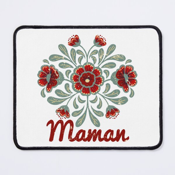 Item preview, Retro Folk Art Maman Floral Design - Vintage Boho Flowers French Mother Gift designed and sold by LaPolilladPapel.