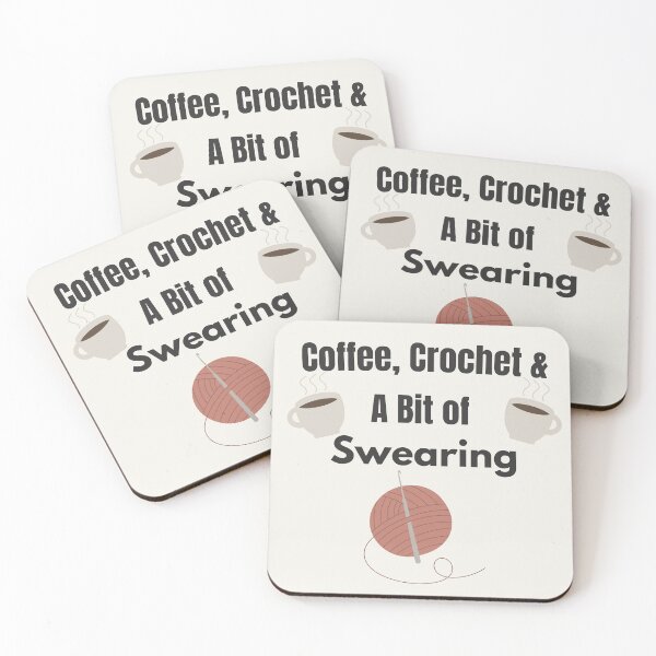 Item preview, Coffee, Crochet & A Bit of Swearing designed and sold by SipAndStitchCo.