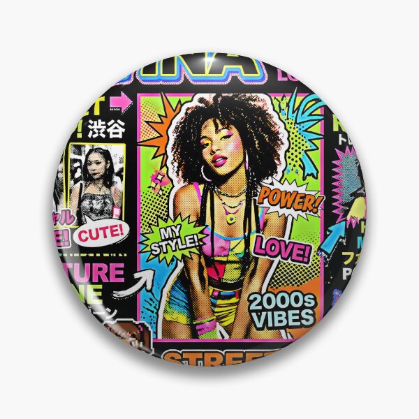 Item preview, Afro Latina Japan Teen Gal Style 2000s Street designed and sold by graphixpolash.