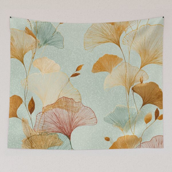 Item preview, Coastal Ginkgo Breeze  designed and sold by AquamaraArt.